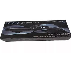 Bio Ionic 1.25 Inch Long Barrel Ceramic Curling Iron New